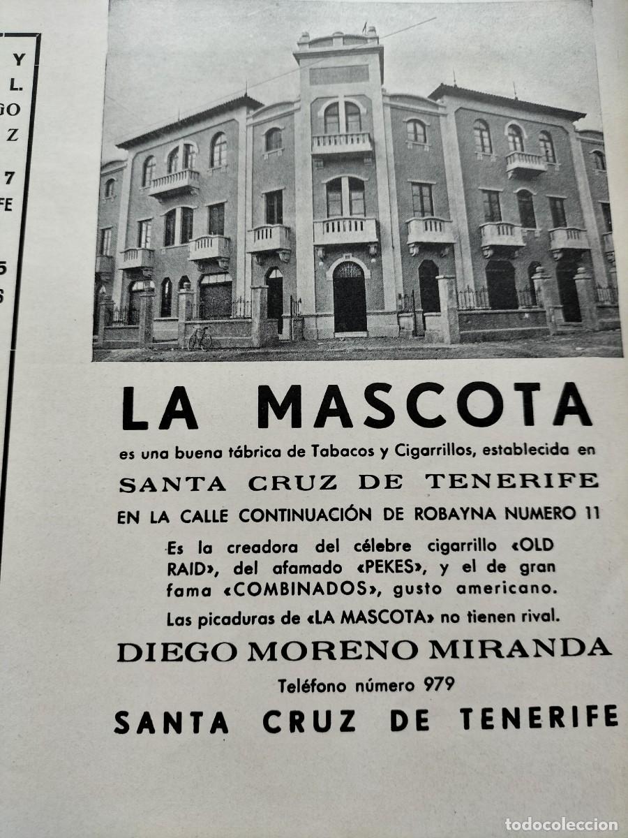 Collezionismo di Riviste e Giornali: FABRICA TABACOS CIGARRILLOS LA MASCOTA DIEGO MORENO MIRANDA / LA EUROPEA ANTONIO VILAR TENERIFE