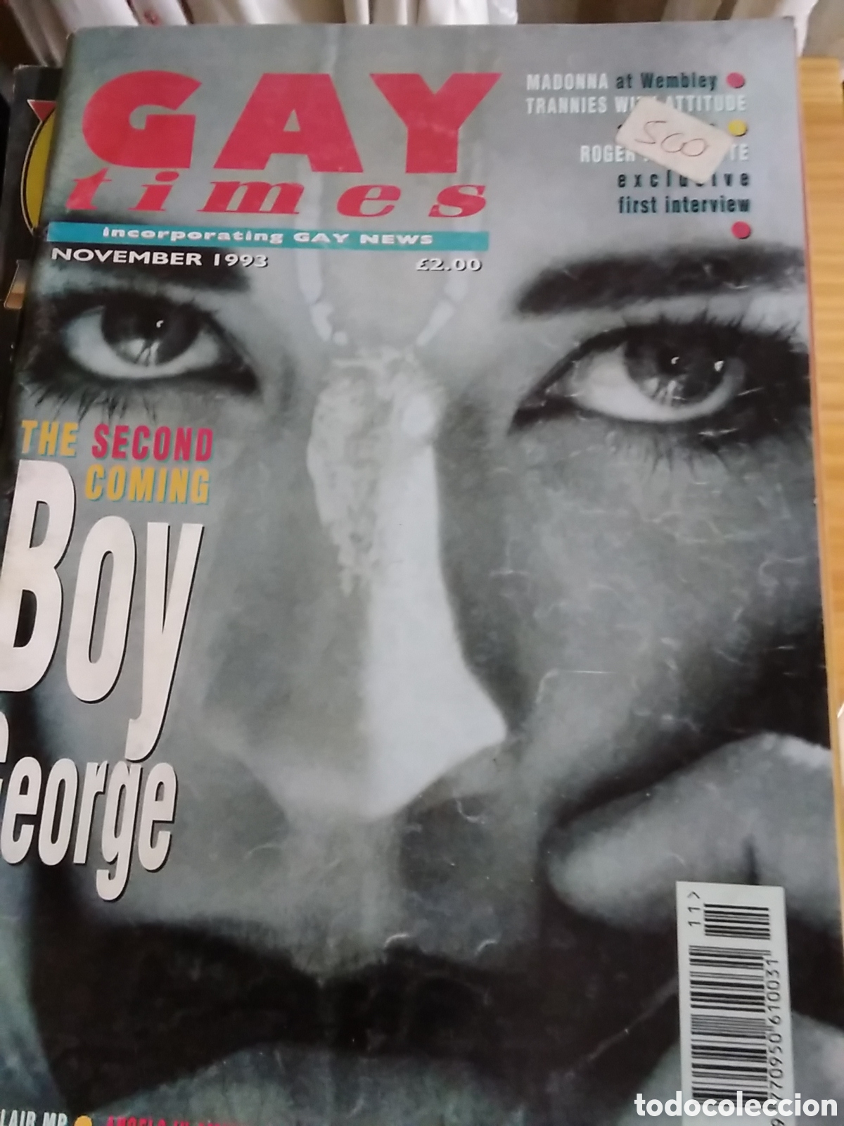 Coleccionismo de Revistas y Peri&oacute;dicos: Gay times revista erotica inglesa desnudos masculinos 1993 noviembre boy George Madonna