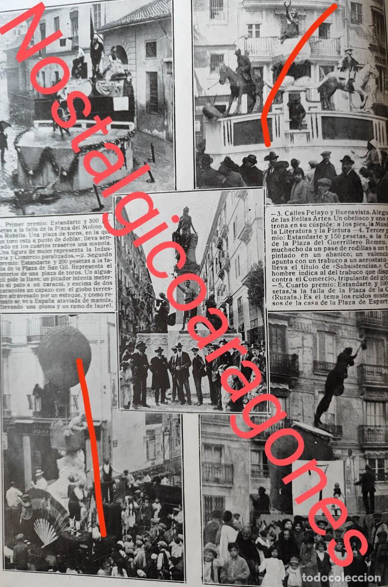 Coleccionismo de revistas y peri&oacute;dicos: Valencia fallas premio pza Molino,S Gil,Pelayo,Romeu,Ruzafa,Pilafoto revista principio siglo XX 191Q