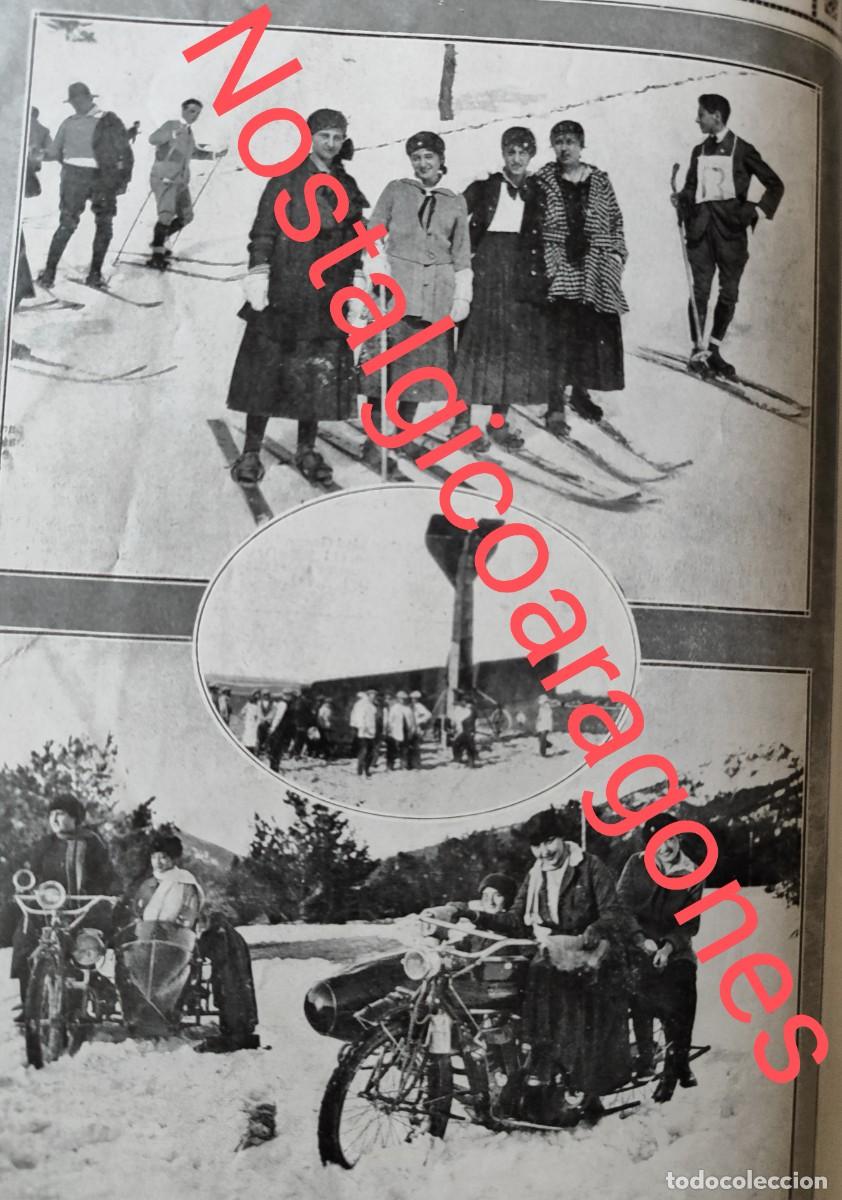 Coleccionismo de Revistas y Peri&oacute;dicos: Madrid Navacerrada esqui aterrizaje forzoso motos atascadas foto revista principio siglo XX 191Q