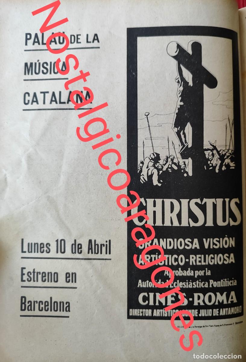 Collezionismo di Riviste e Giornali: Barcelona estreno Christus Palau m&uacute;sica catalana Cines Roma foto revista principio siglo XX 191Q