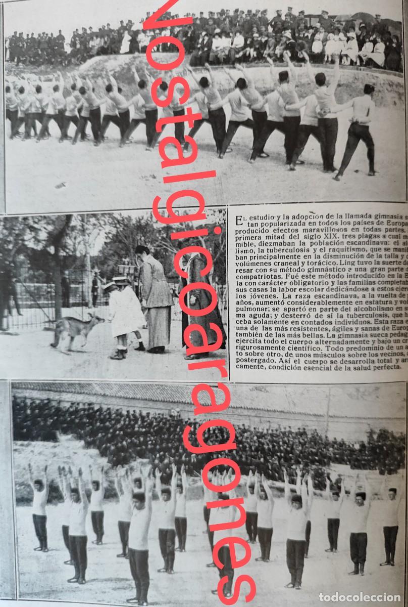 Collezionismo di Riviste e Giornali: Madrid soldados cuartel gimnasia, Zoo visita real foto revista principio siglo XX 191Q