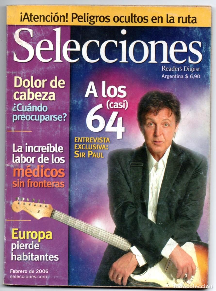 Coleccionismo de Revistas y Peri&oacute;dicos: Revista Selecciones Reader's Digest Argentina Febrero 2006 Paul McCartney Beatles