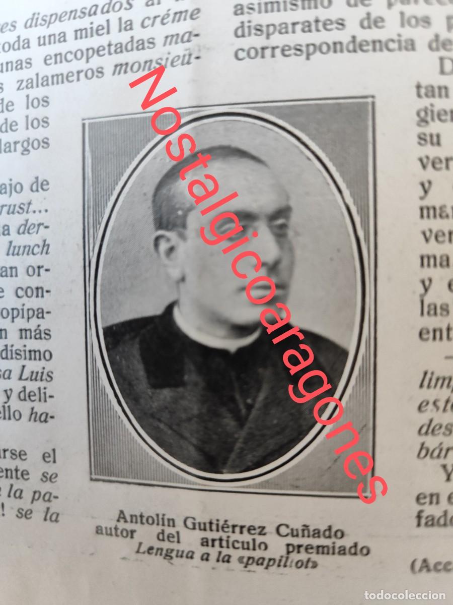 Colecionismo de Revistas e Jornais: Antolin Guti&eacute;rrez Cu&ntilde;ado articulo Lengua a la Papillot foto revista principio siglo XX 191Q