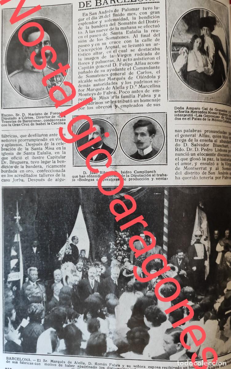 Coleccionismo de revistas y peri&oacute;dicos: San Andres Palomar Marques Alella Roman Fabra somaten foto revista principio siglo XX 191Q