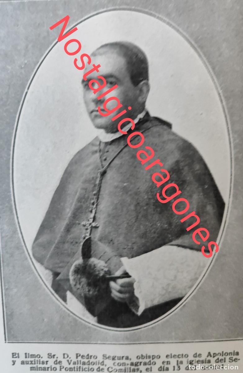 Collezionismo di Riviste e Giornali: Pedro Segura obispo Apolonia, auxiliar Valladolid en Comillas foto revista principio siglo XX 191Q