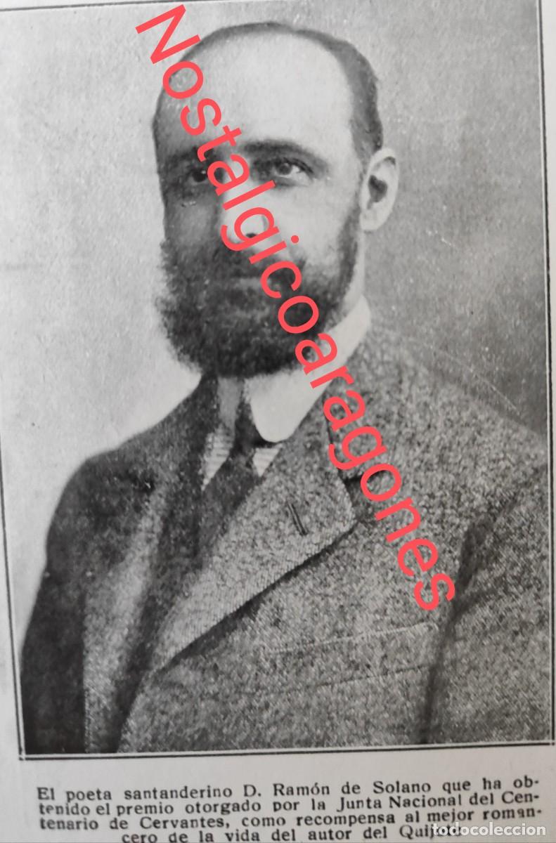 Collectionnisme de Revues et Journaux: poeta santanderino Ramon de Solano premiado foto revista principio siglo XX 191Q