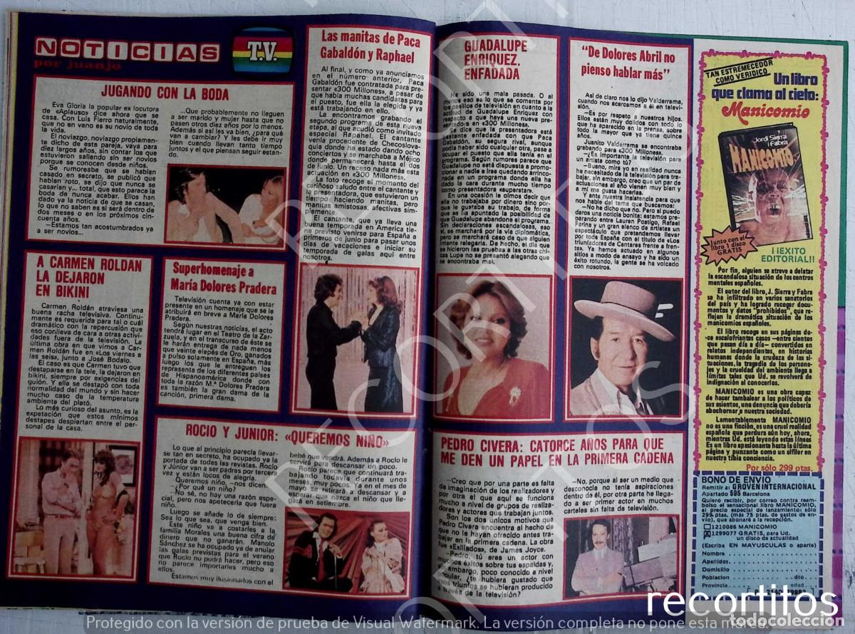 Coleccionismo de Revistas y Peri&oacute;dicos: ROCIO DURCAL Y JUNIOR JUANITO VALDERRAMA PACA GABALDON RAPHAEL EVA GLORIA CARMEN ROLDAN