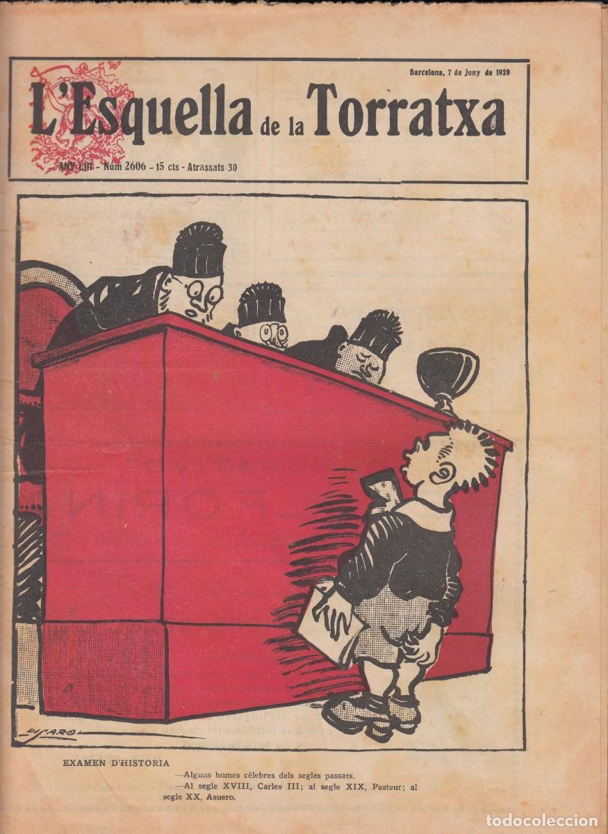 Coleccionismo de revistas y peri&oacute;dicos: 1929 - REVISTA L'ESQUELLA DE LA TORRATXA NUM. 2606- DIBUJO EXPOSICION BARCELONA 1929