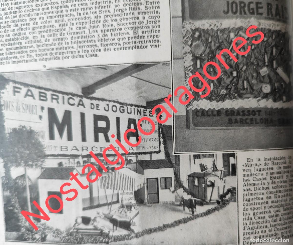 Colecionismo de Revistas e Jornais: Exposici&oacute;n Barcelona juguetes Juan Rais, Miria foto revista principio siglo XX 191Q