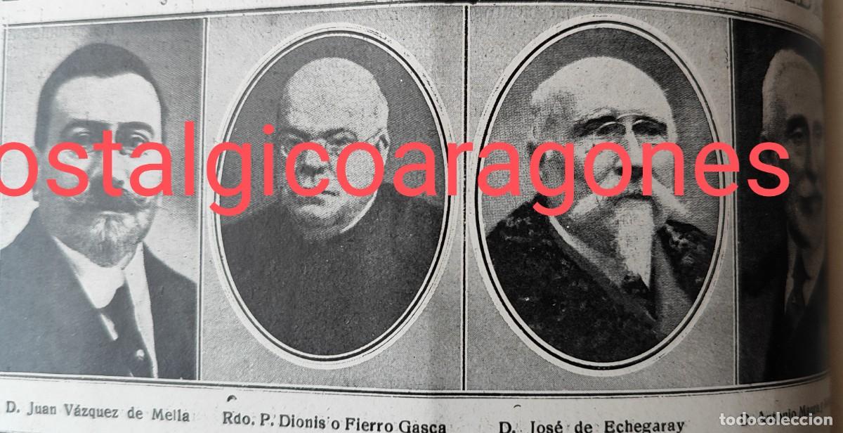 Collezionismo di Riviste e Giornali: Dionisio Fierro Gasca Atea Zaragoza, Entierro Jose Echegaray foto revista principio siglo XX 191Q