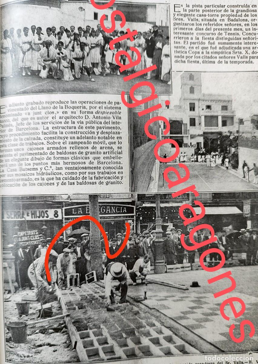 Collection Magazines and Newspapers: Badalona colonia verano pista tenis Barcelona pavimento Boqueriafoto revista principio siglo XX 191Q