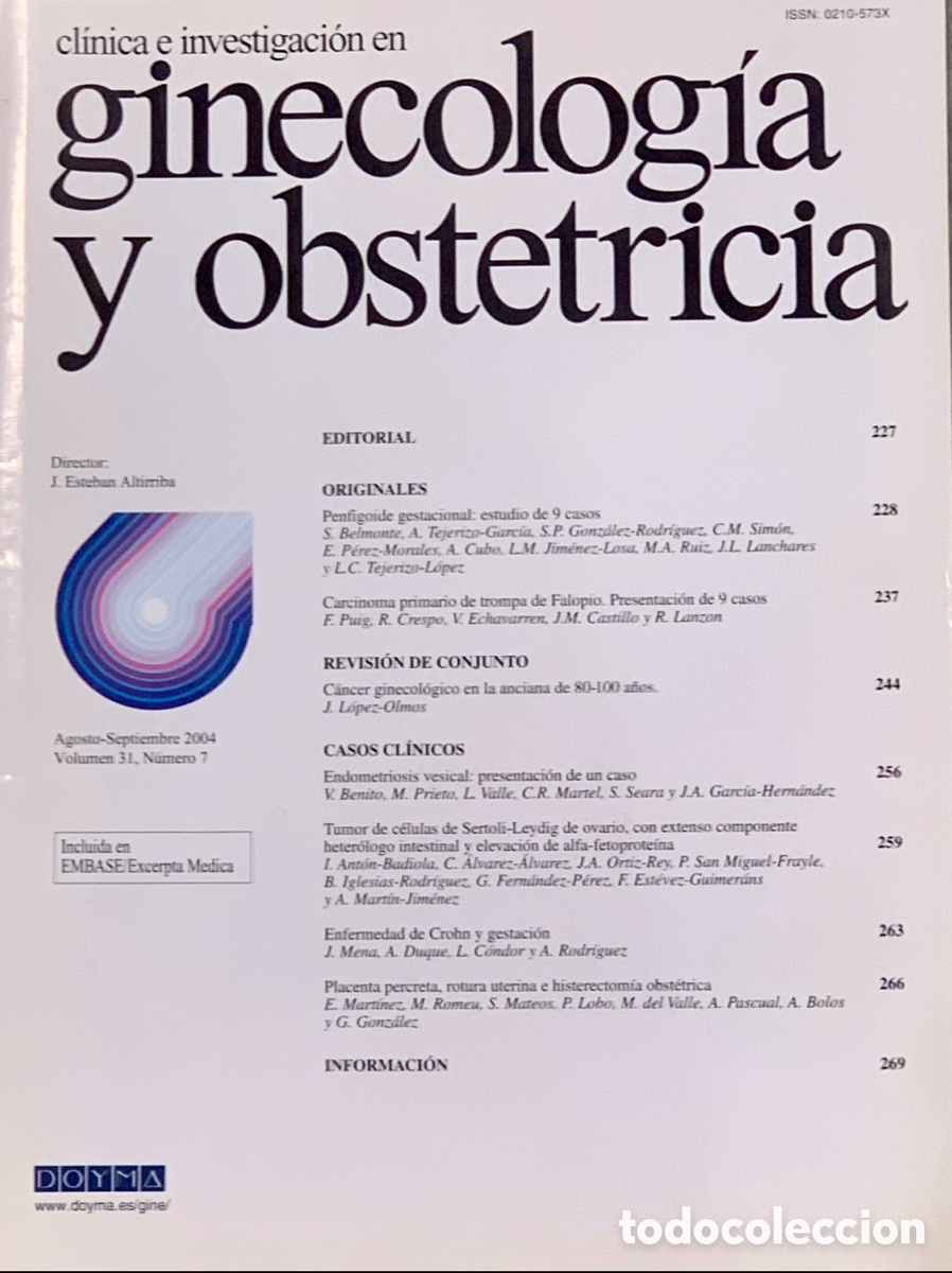 Coleccionismo de revistas y peri&oacute;dicos: Revista. Ginecologia y Obstetricia. N&ordm; 31. 2004.
