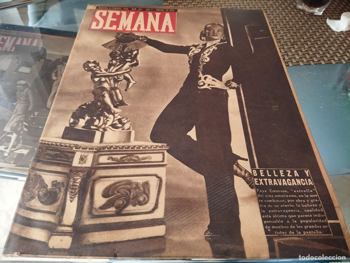 Coleccionismo de Revistas y Peri&oacute;dicos: REVISTA SEMANA 8 FEBRERO DE 1944 NUMERO 207 FAYE EMERSON