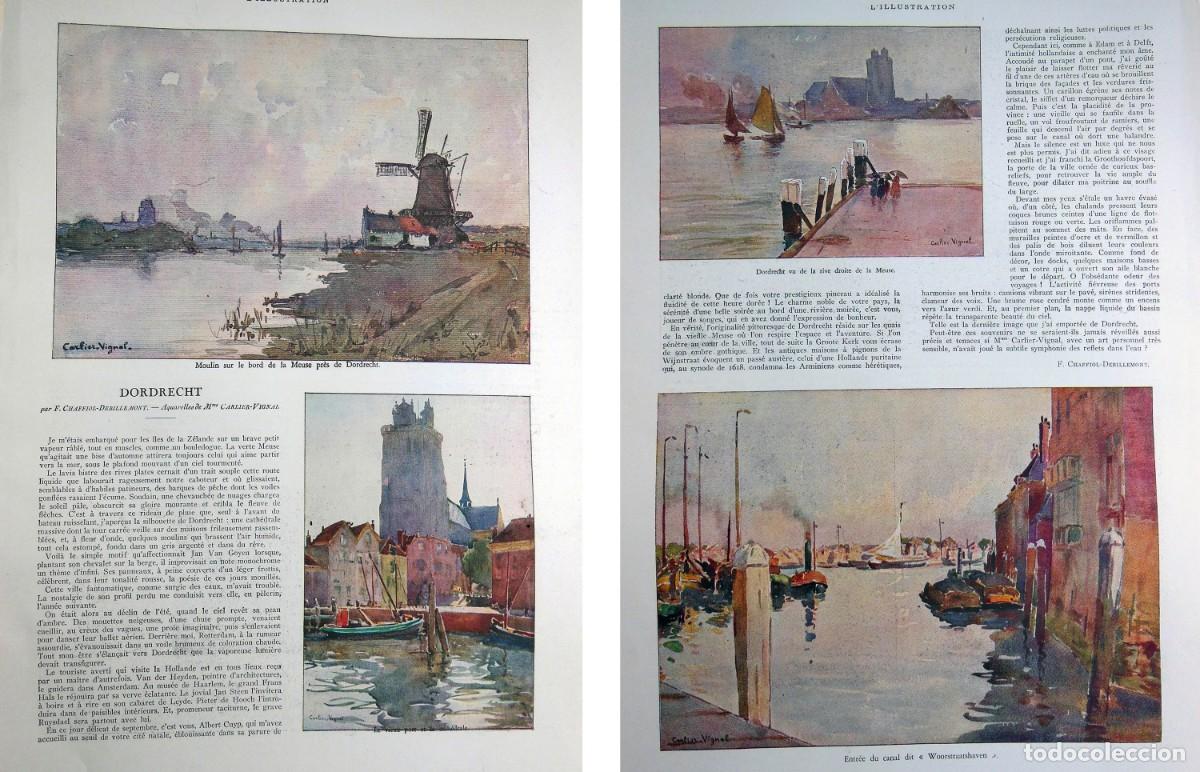 Coleccionismo de Revistas y Peri&oacute;dicos: DORDRECHT. 1931. L'Illustration. F CHAFFIOL - DEBILLE MONT (texto), CARLIER - VIGNAL (Aquarelles)