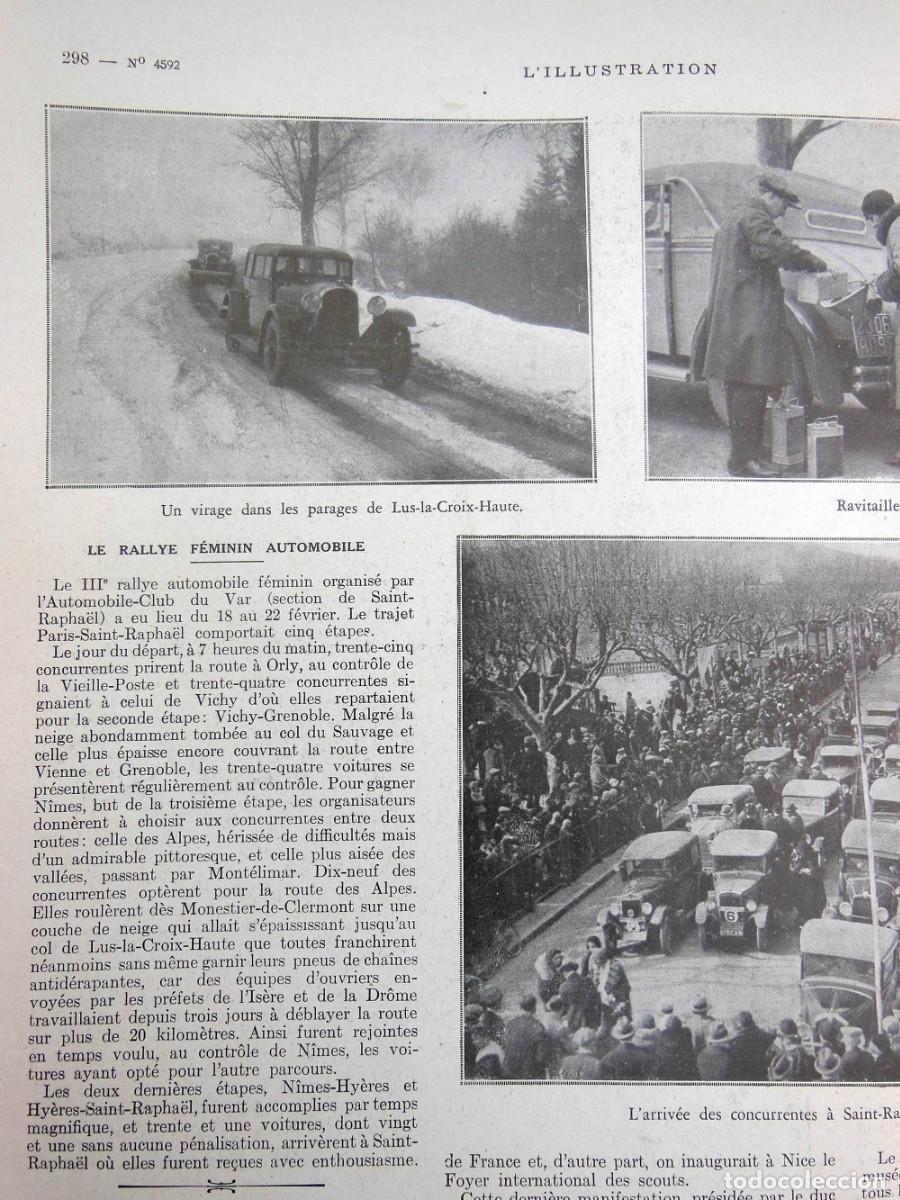 Coleccionismo de Revistas y Peri&oacute;dicos: LE RALLYE F&Eacute;MININ AUTOMOBILE. 1931. L'Illustration.