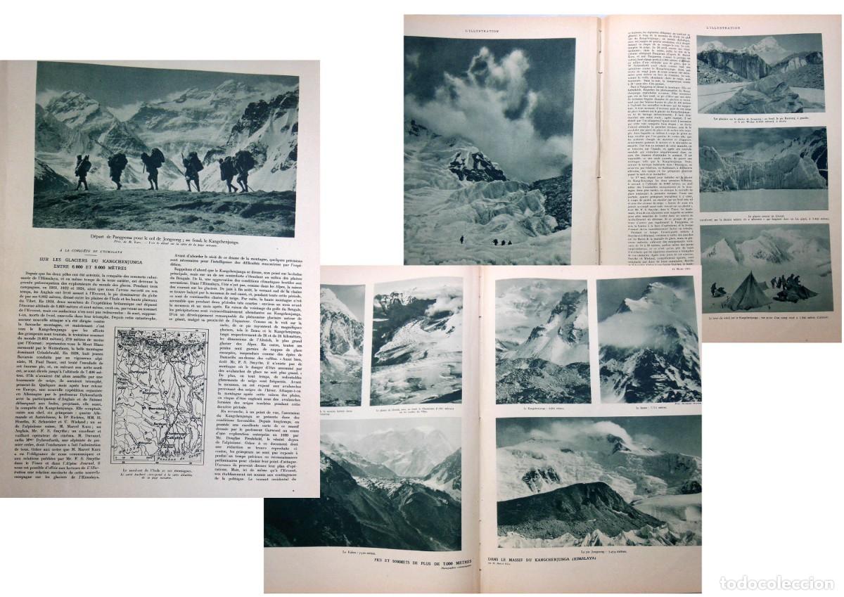 Coleccionismo de Revistas y Peri&oacute;dicos: SUR LES GLACIERS DU KANGCHENJUNGA ENTRE 6000 ET 8000 M&Egrave;TRES. 1931. L'Illustration. Charles RABOT