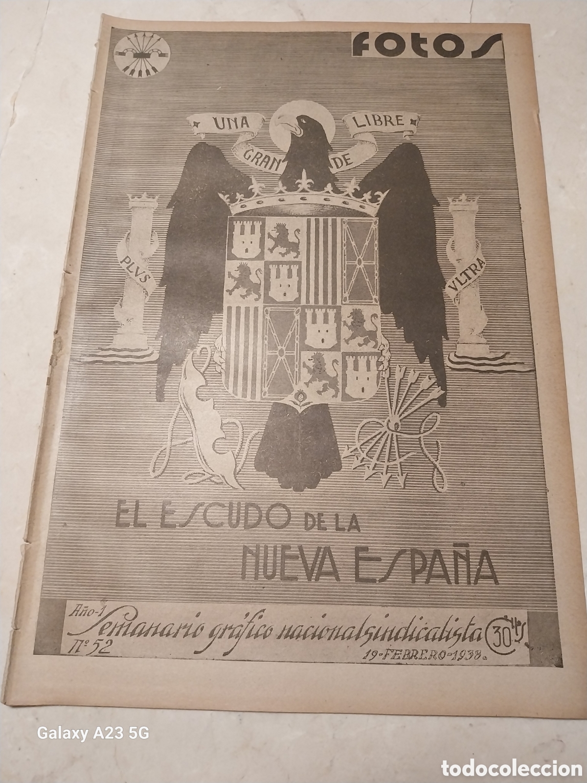 Collection Magazines and Newspapers: REVISTA 1938. LA FALANGE EN LISBOA. CAMPOS DE TERUEL. LA CONQUISTA DE SIERRA PALOMERA