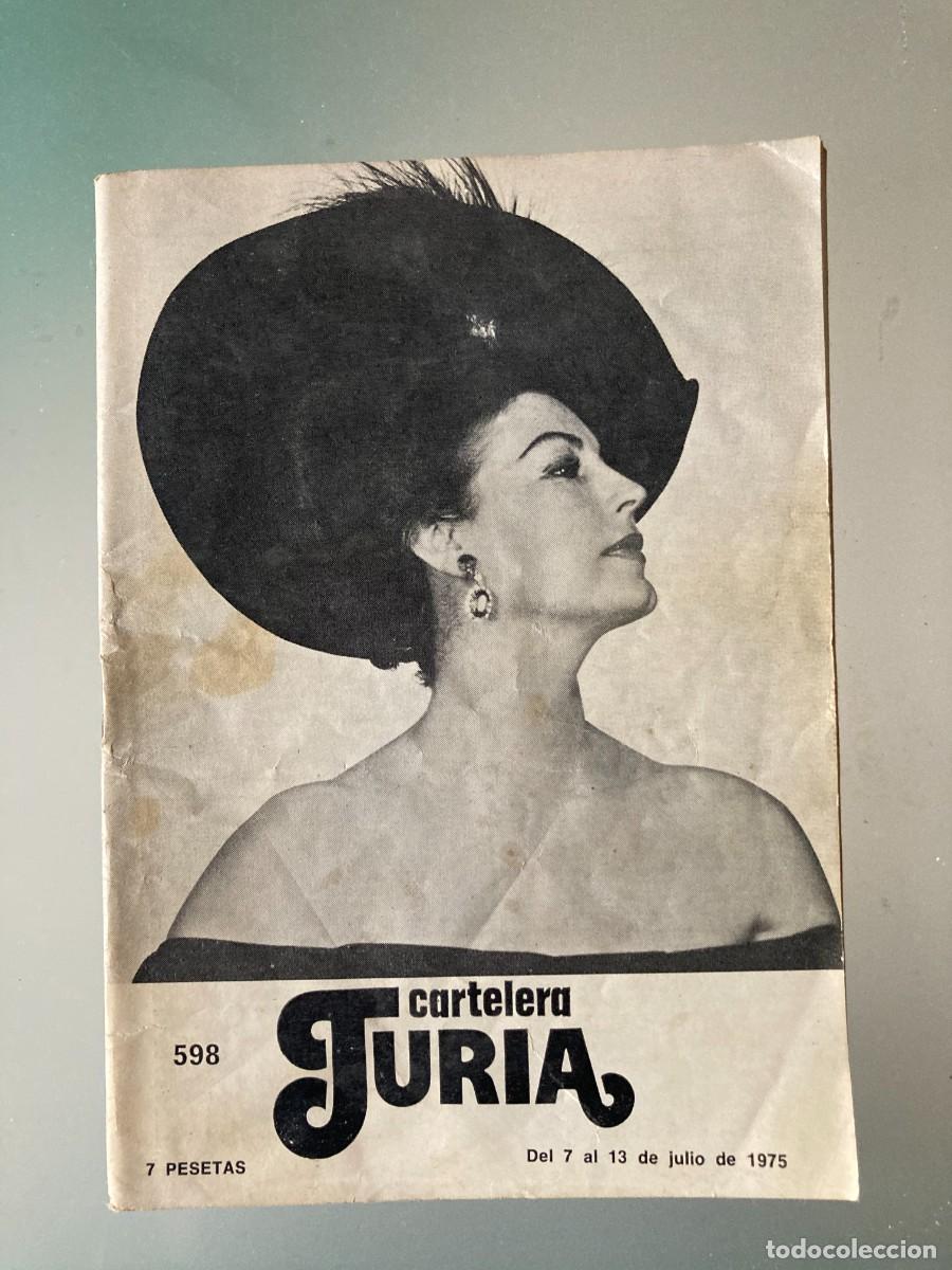 Coleccionismo de Revistas y Peri&oacute;dicos: CARTELERA TURIA N&ordm; 598 / A&Ntilde;O 1975 / VALENCIA / Portada: Ava Gardner en &rdquo;55 d&iacute;as en Pekin&rdquo;
