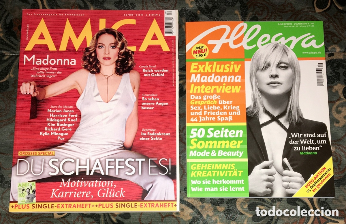 Coleccionismo de Revistas y Peri&oacute;dicos: MADONNA 2 REVISTAS ALEMANAS 2000 Y 2003 NUEVAS