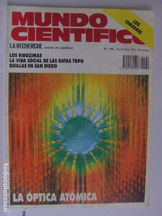 Collection Magazines and Newspapers: MUNDO CIENTIFICO n&ordm; 130 - DICIEMBRE 1992 - LA OPTICA ATOMICA