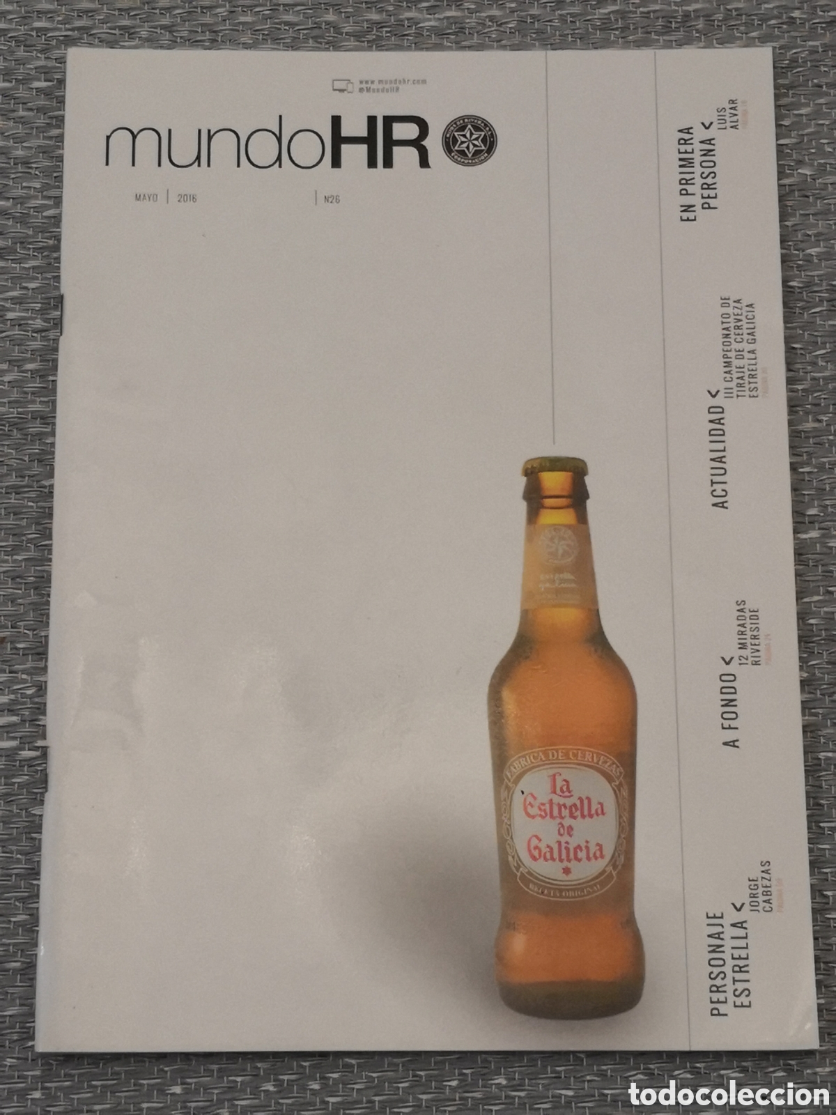 Coleccionismo de revistas y peri&oacute;dicos: 2016 MUNDO HR REVISTA CERVEZA ESTRELLA GALICIA PUBLICITARIA SOLO EMPLEADOS