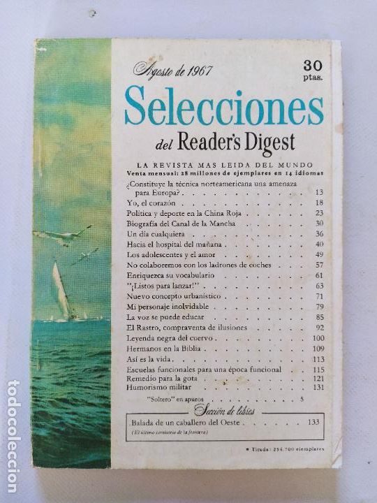 Coleccionismo de Revistas y Peri&oacute;dicos: SELECCIONES DEL READER'S DIGEST N&ordm; 321 - AGOSTO DE 1967 (299)