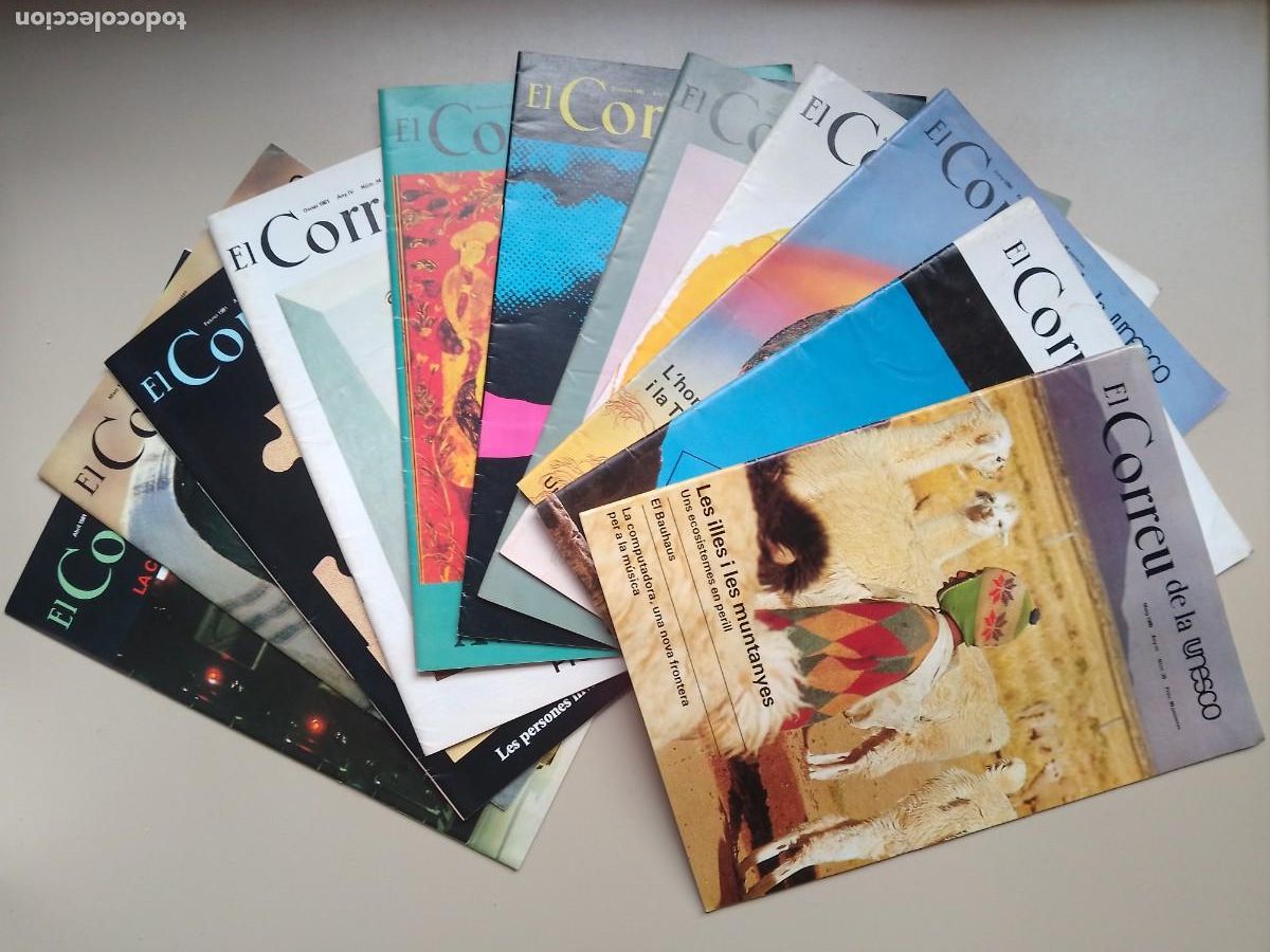 Sammeln von Zeitschriften und Zeitungen: El Correu de la UNESCO, 11 ejemplares 1980-1981.