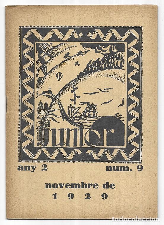 Coleccionismo de Revistas y Peri&oacute;dicos: Junior n&ordm; 9 Revista portaveu dels alumnes de la M&uacute;tua Escolar Banquerna. Novembre de 1929