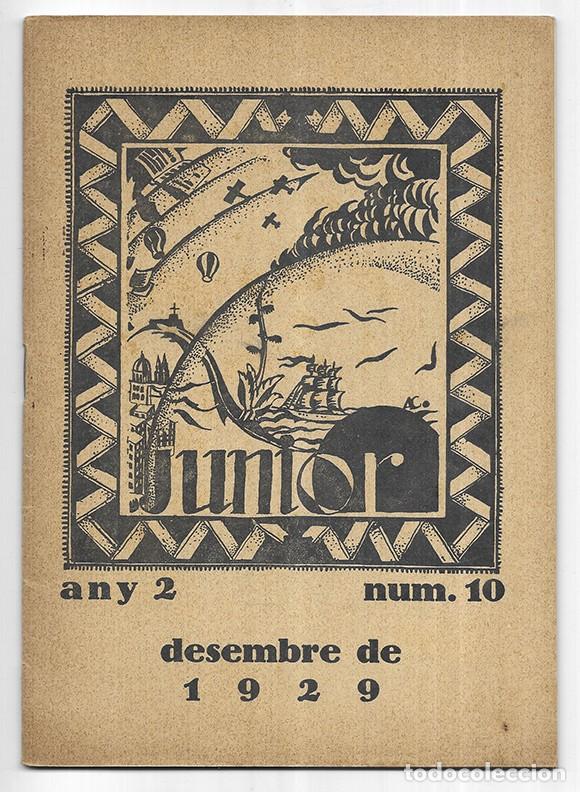 Coleccionismo de Revistas y Peri&oacute;dicos: Junior n&ordm; 10 Revista portaveu dels alumnes de la M&uacute;tua Escolar Banquerna. Desembre de 1929