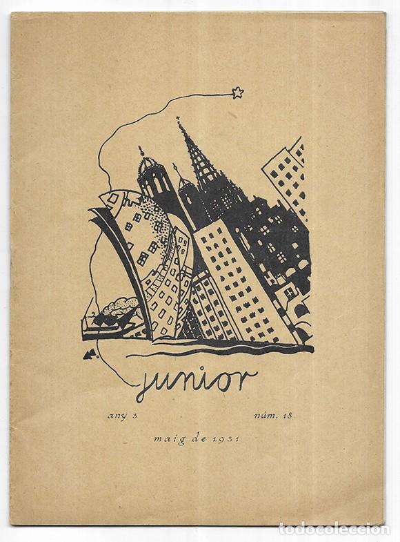 Coleccionismo de Revistas y Peri&oacute;dicos: Junior n&ordm; 18 Revista portaveu dels alumnes de la M&uacute;tua Escolar Banquerna. Maig de 1931