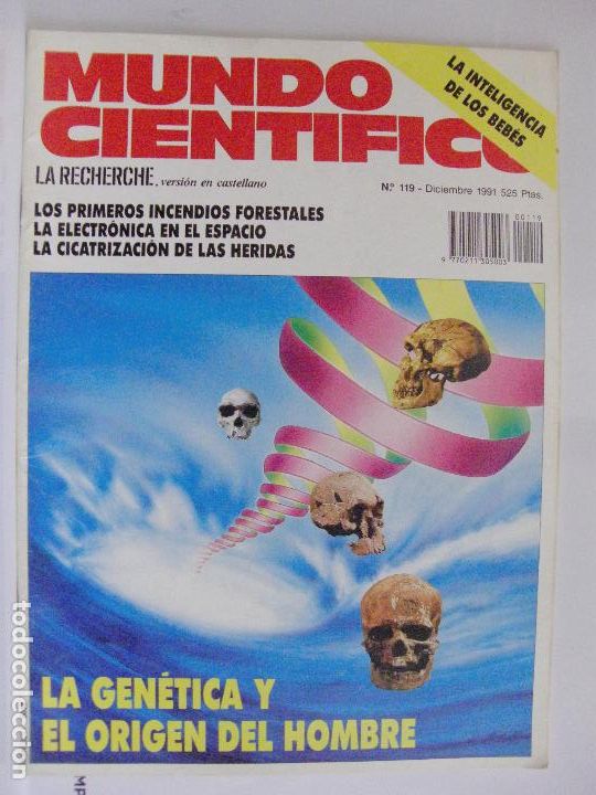 Collection Magazines and Newspapers: MUNDO CIENTIFICO n&ordm; 119 - Diciembre 1991 - LA GENETICA Y EL ORIGEN DEL HOMBRE
