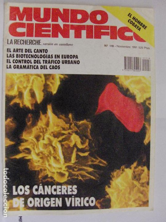 Collection Magazines and Newspapers: MUNDO CIENTIFICO n&ordm; 118 - Noviembre 1991 - LOS CANCERES DE ORIGEN VIRICO