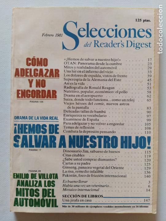 Collection Magazines and Newspapers: SELECCIONES DEL READER'S DIGEST N&ordm; 483 - FEBRERO DE 1981 (299)
