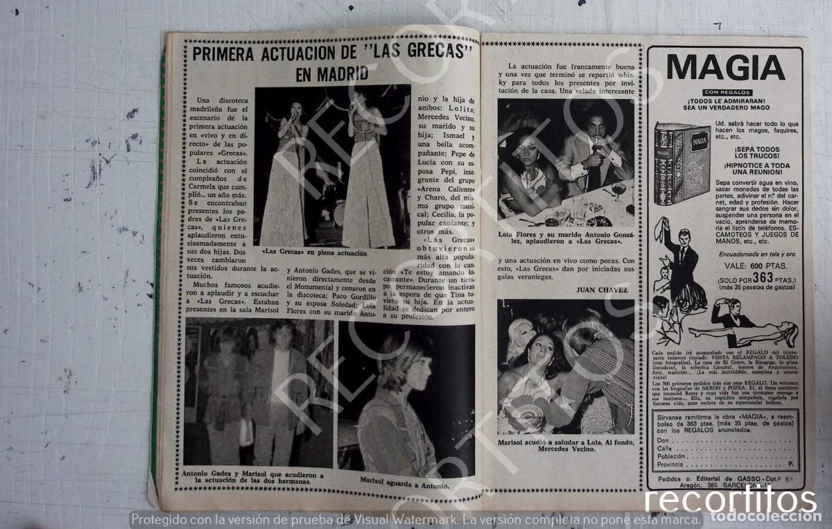 Coleccionismo de revistas y peri&oacute;dicos: LAS GRECAS LOLA FLORES