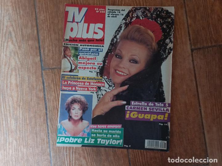 Coleccionismo de Revistas y Peri&oacute;dicos: TV PLUS EN PORTADA CATHERINE FULOP CARMEN SEVILLA