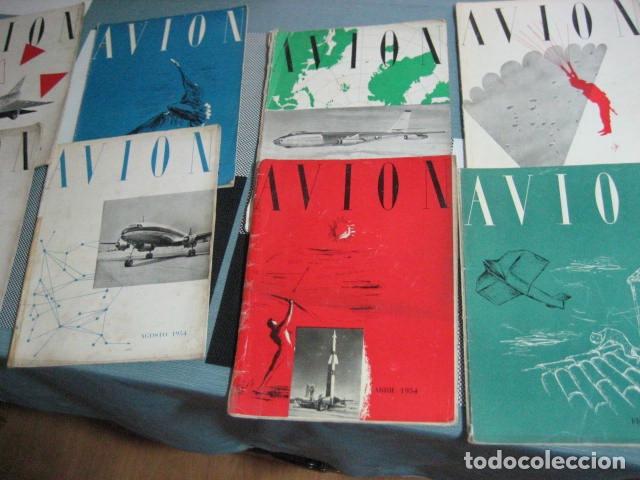 Coleccionismo de Revistas y Peri&oacute;dicos: AVION 8 revistas aeron&aacute;utica de 1954 lockheed hispano aviacion S A helicopteros vuelo sin motor---