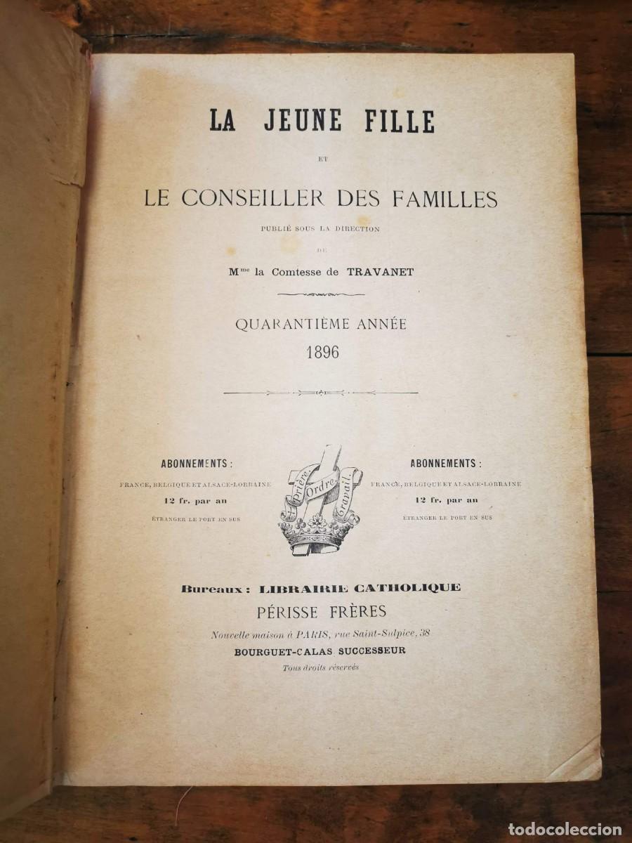 Coleccionismo de revistas y peri&oacute;dicos: La JEUNE fille et le Conseiller des familles. 1896
