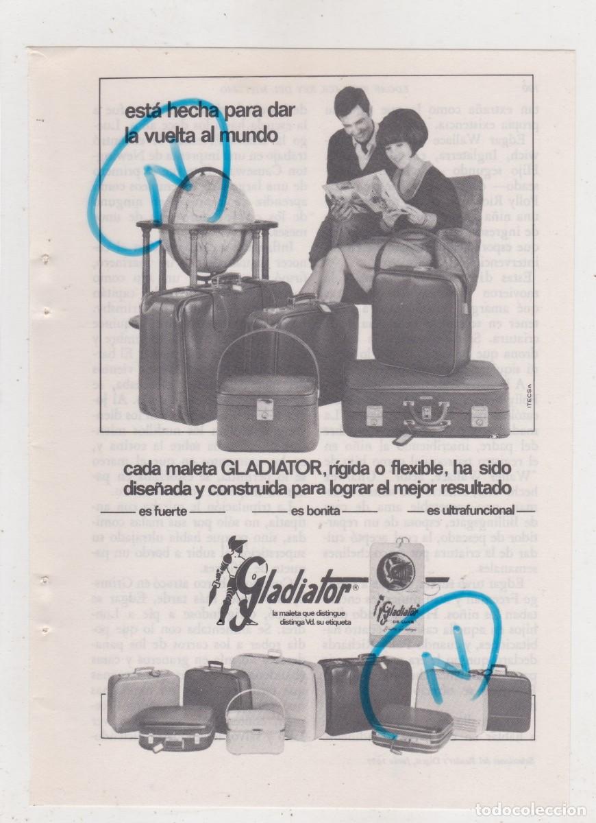 Coleccionismo de Revistas y Peri&oacute;dicos: PUBLICIDAD 1967. ANUNCIO MALETAS GLADIATOR