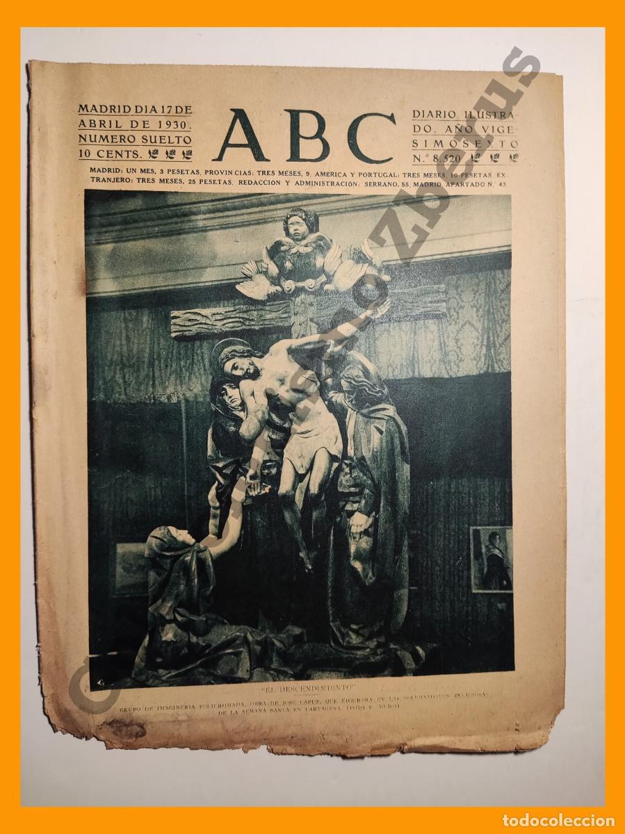 Coleccionismo de Revistas y Peri&oacute;dicos: ABC 17 Abril 1930 - Semana Santa C&oacute;rdoba; Manifiesto adhesion Partido Nacionalista Espa&ntilde;ol