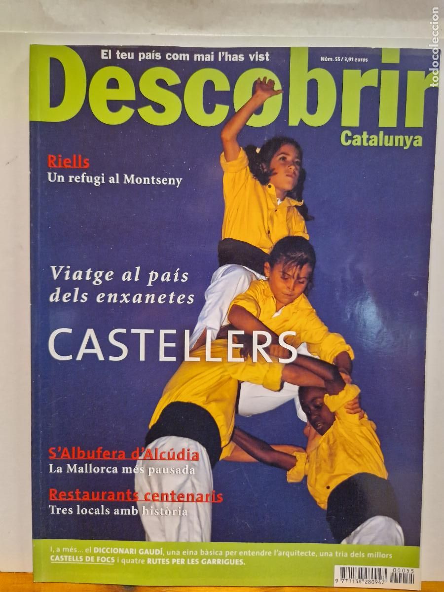 Collectionnisme de Revues et Journaux: REVISTA DESCOBRIR CATALUNYA. CASTELLERS. VIATGE AL PA&Iacute;S DELS ENXANETES. N&Uacute;M. 55