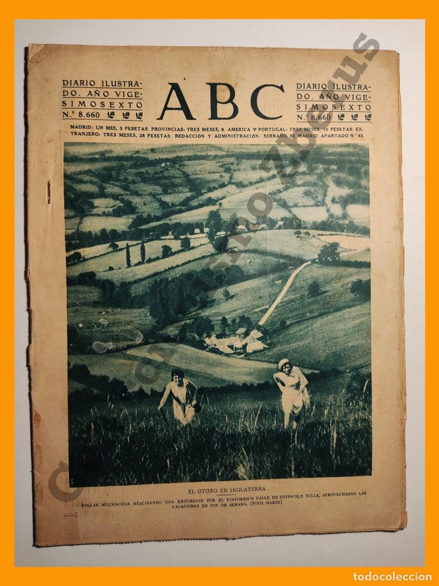 Coleccionismo de Revistas y Peri&oacute;dicos: ABC 29 Septiembre 1930 - Platanos de Canarias; Nuevo Seminario Vitoria; Festival taurino Jerez Ftra