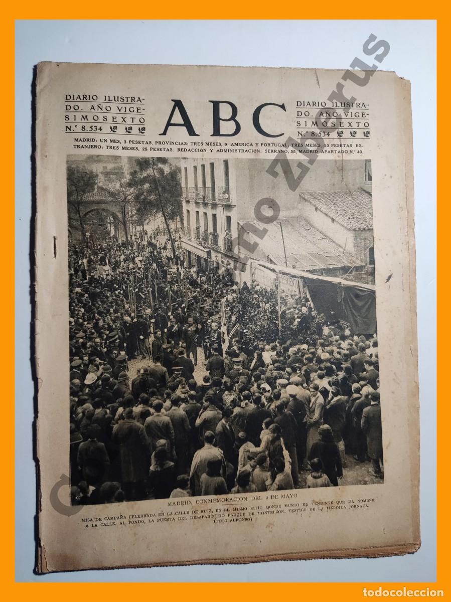 Coleccionismo de Revistas y Peri&oacute;dicos: ABC 5 Mayo 1930 - Zaragoza entierro Basilio Paraiso; Cultivo de Azucenas en Las Bermudas