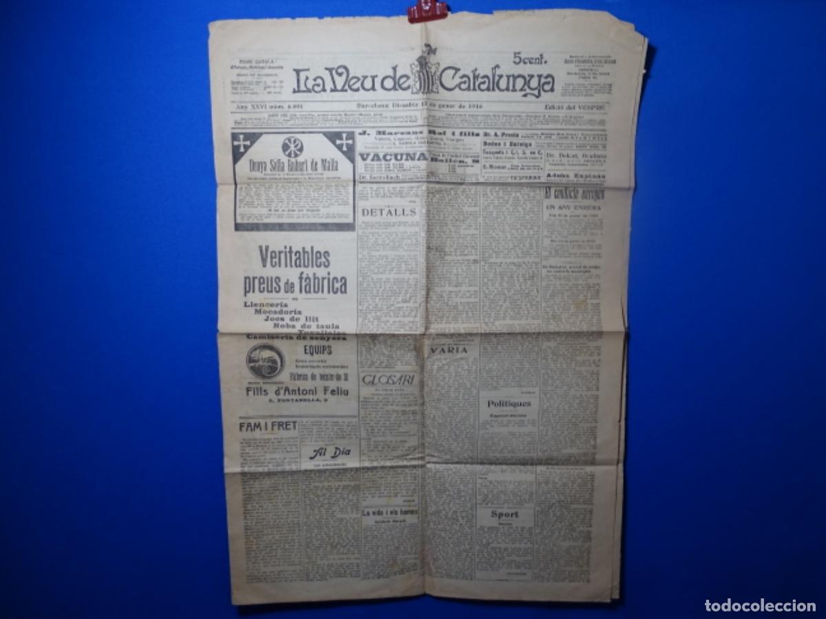 Collection Magazines and Newspapers: LA VEU DE CATALUNYA 15 ENERO 1916. 6001.