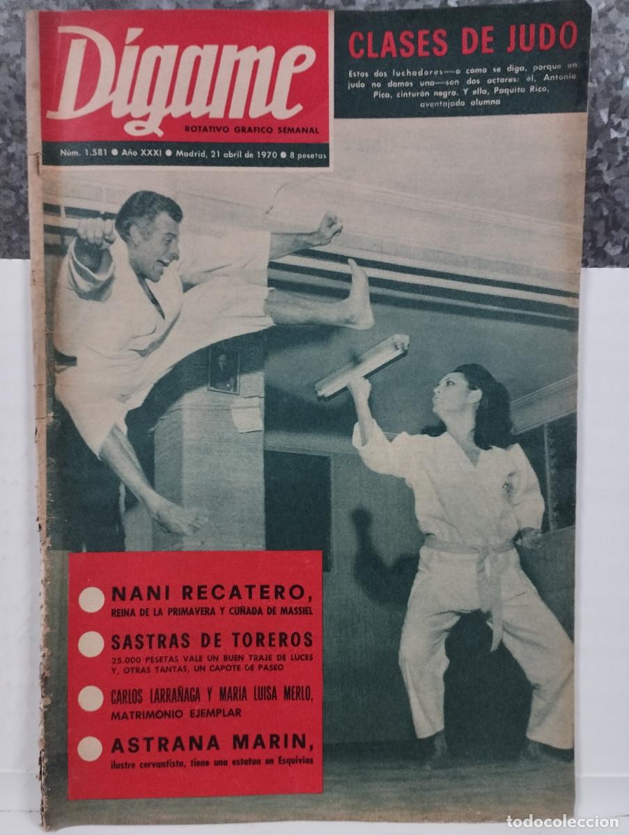 Coleccionismo de Revistas y Peri&oacute;dicos: REVISTA DIGAME A&Ntilde;O 1970 GRANOLLERS MERLO Y LARRA&Ntilde;AGA AUDREY HEPBURN JOSE LUIS COLL TERESA RABAL