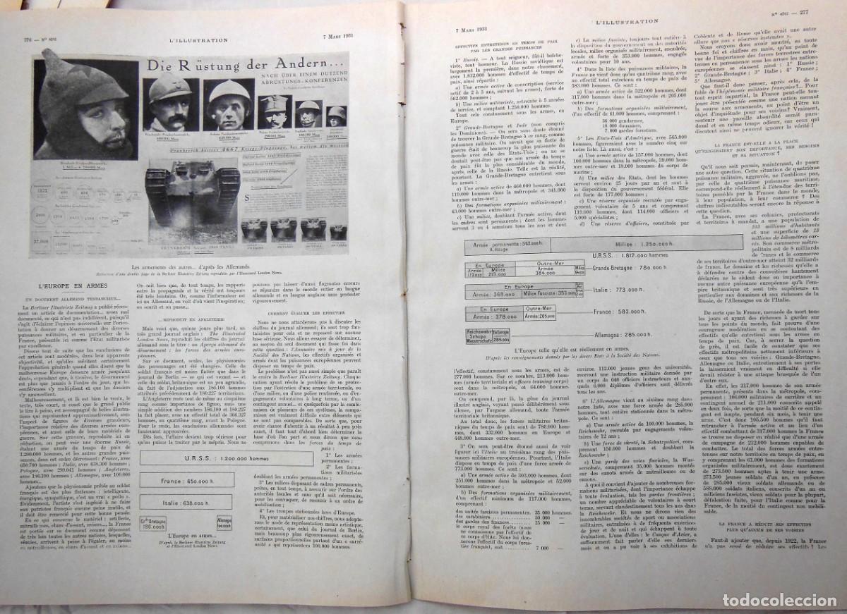 Coleccionismo de Revistas y Peri&oacute;dicos: L'EUROPE EN ARMES. 1931. L'Illustration. Colonel A GRASSET (texto)
