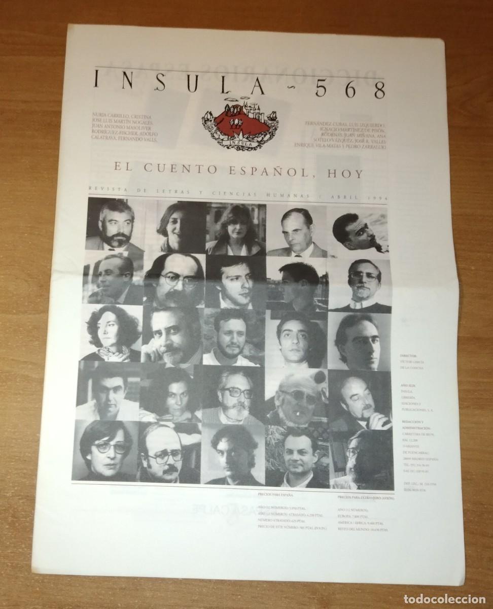 Colecionismo de Revistas e Jornais: &Iacute;NSULA 568, 1994 - MONOGR&Aacute;FICO: EL CUENTO ESPA&Ntilde;OL, HOY