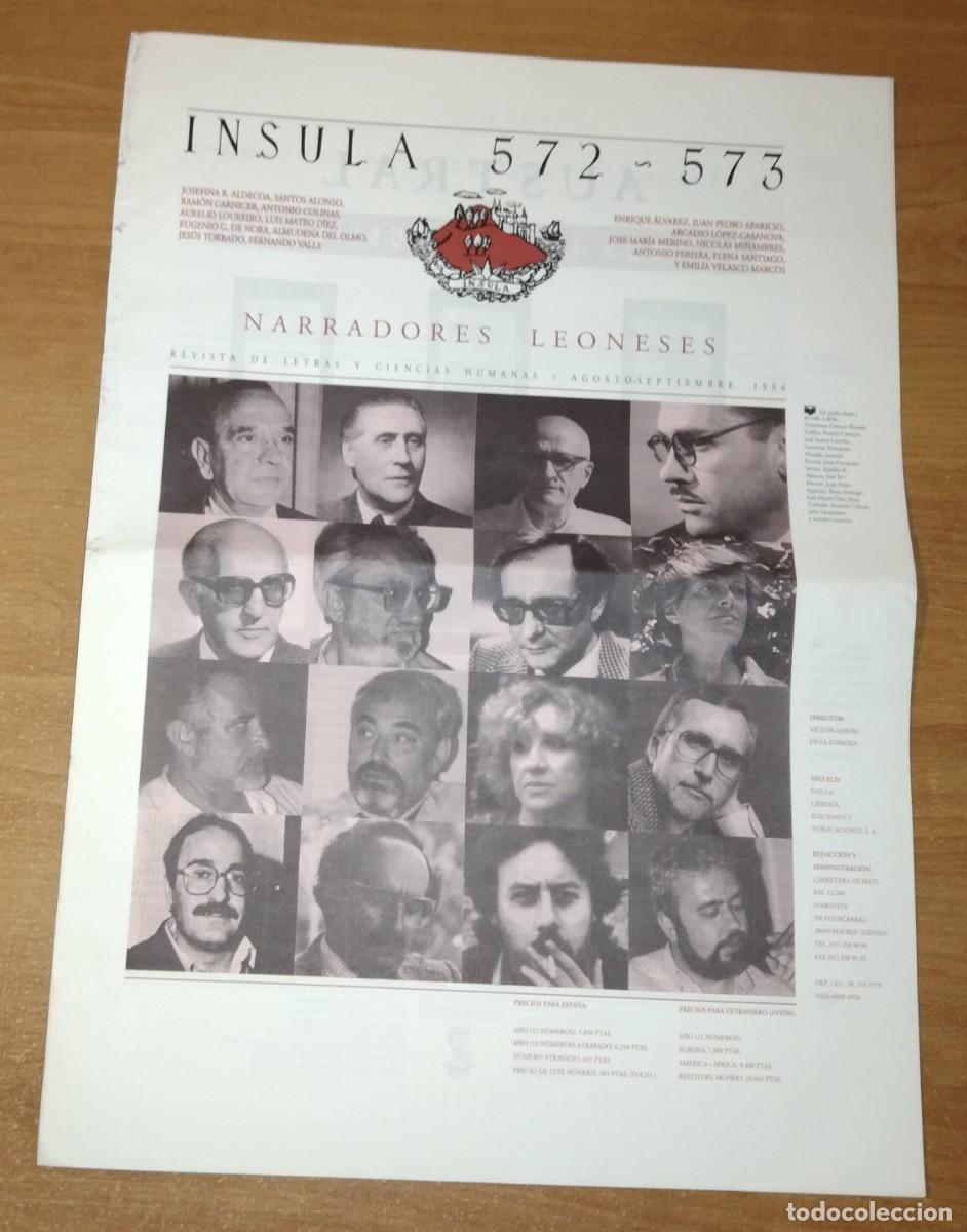 Colecionismo de Revistas e Jornais: &Iacute;NSULA 572-573, 1994 - MONOGR&Aacute;FICO: NARRADORES LEONESES