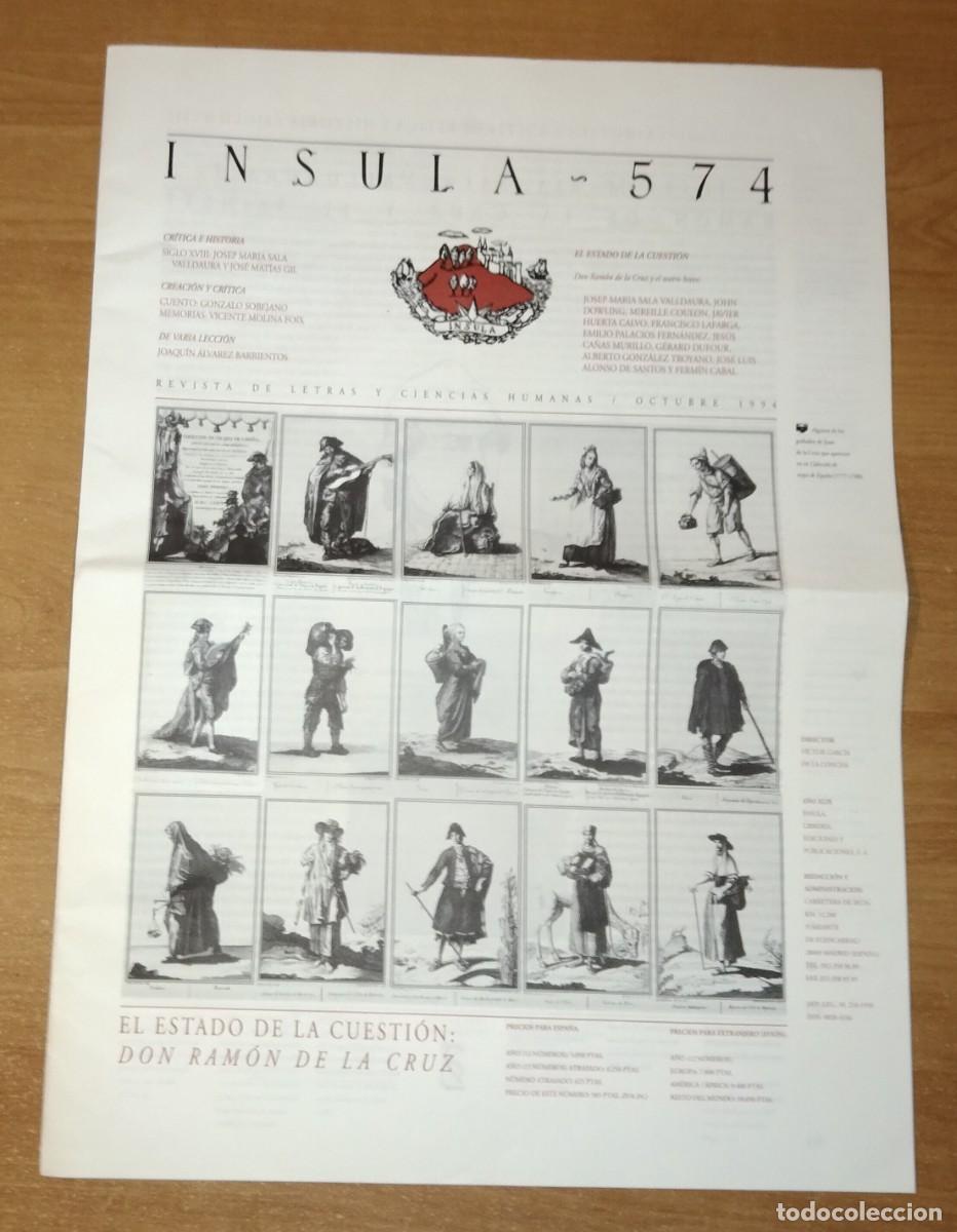 Colecionismo de Revistas e Jornais: &Iacute;NSULA 574, 1994 - DOSIER: RAM&Oacute;N DE LA CRUZ Y EL TEATRO BREVE