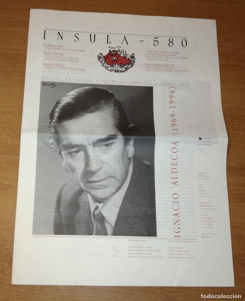 Colecionismo de Revistas e Jornais: &Iacute;NSULA 580, 1995 - DOSIER: IGNACIO ALDECOA / SORIA EN LA POES&Iacute;A DE MACHADO